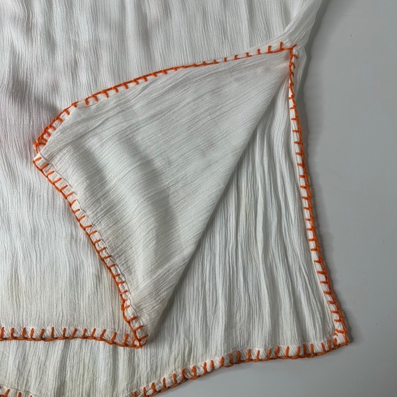 Indigo Rein White Crochet Trim Halter Maxi Dress Boho Festival Beach Size M - Picture 15 of 16